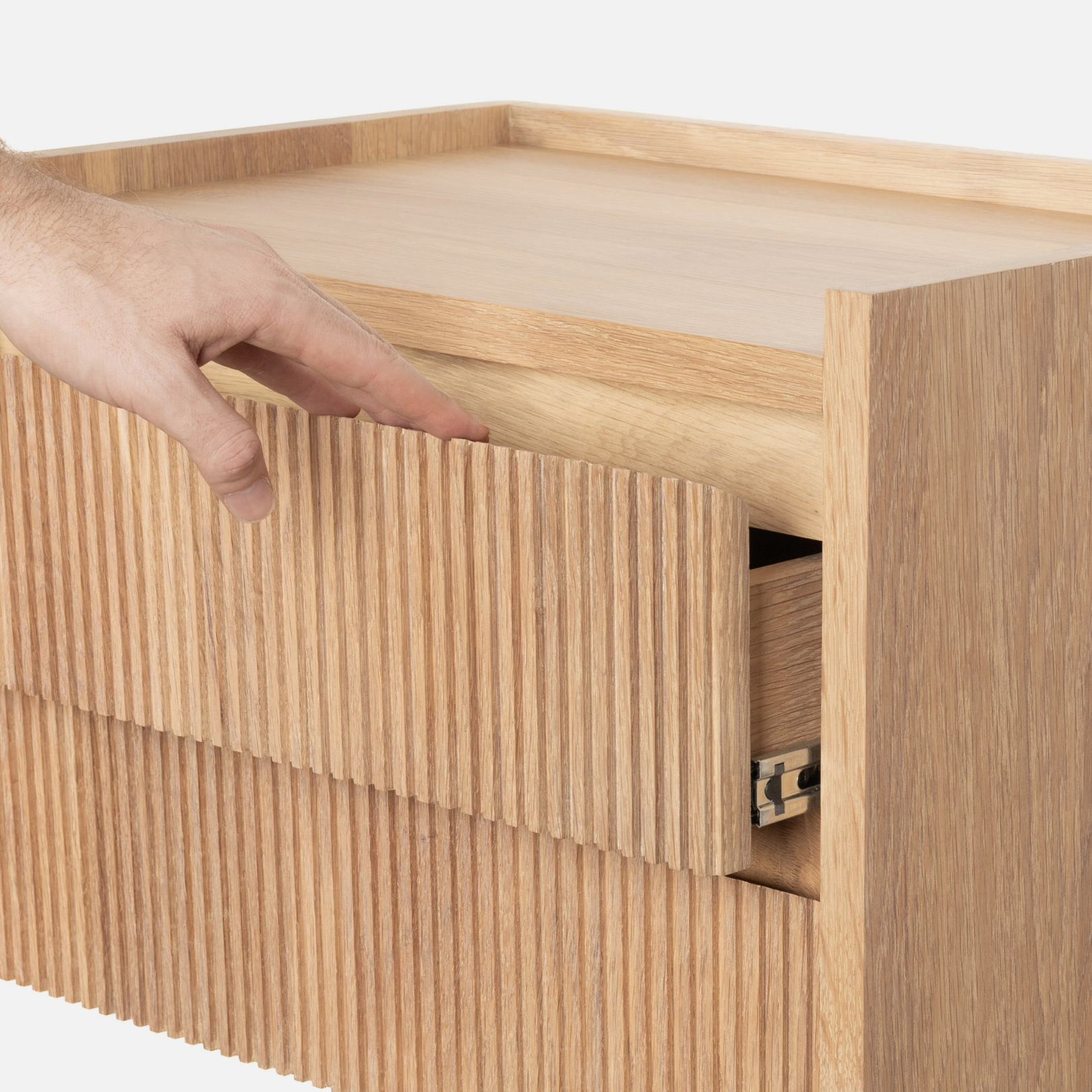 The Monolith Floating Bedside - Light Oak