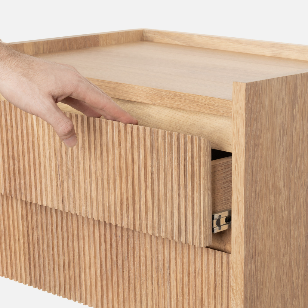 The Monolith Floating Bedside - Light Oak