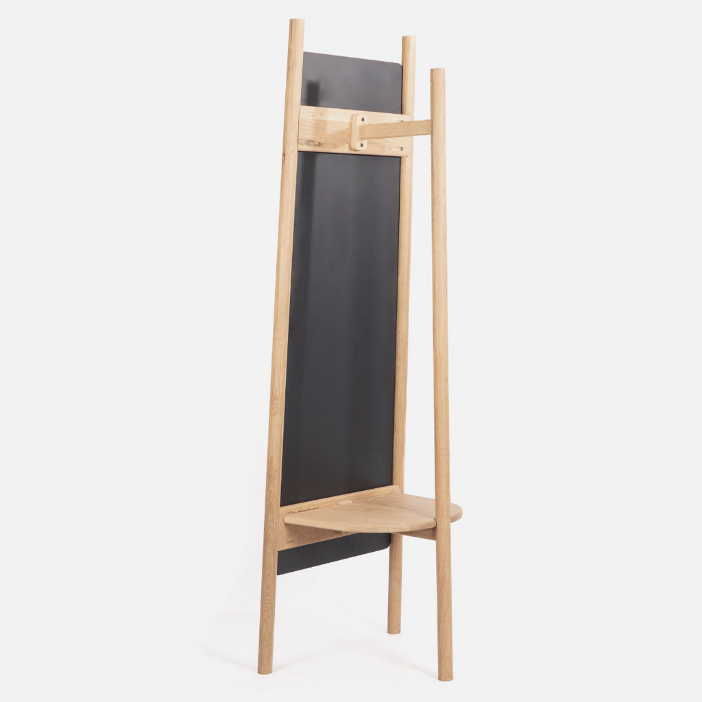 Scalla Freestanding Mirror - Solid Oak