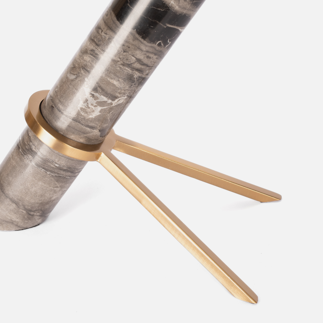 Slant Marble Table Lamp - Black