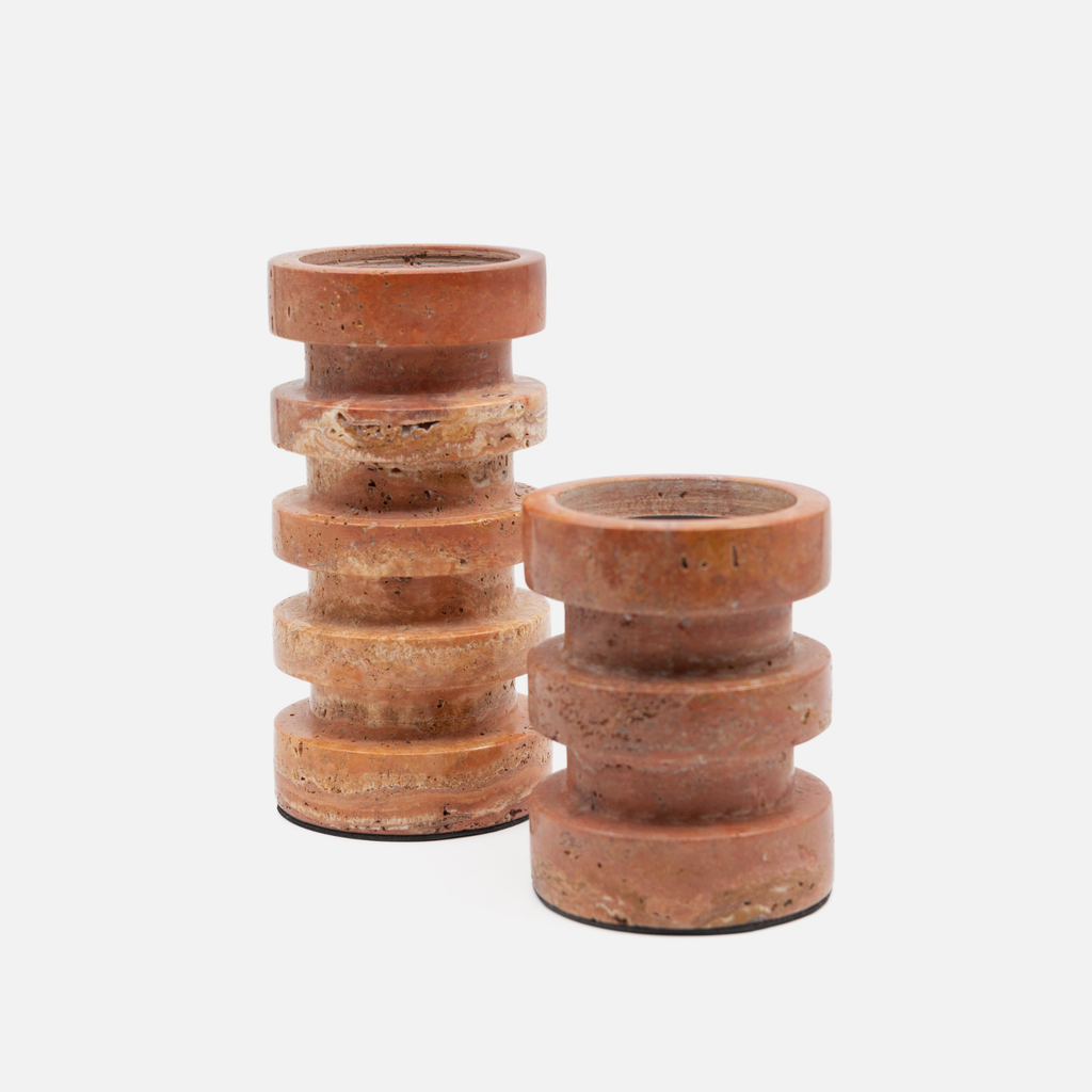 Travertino Candle Holder - Large