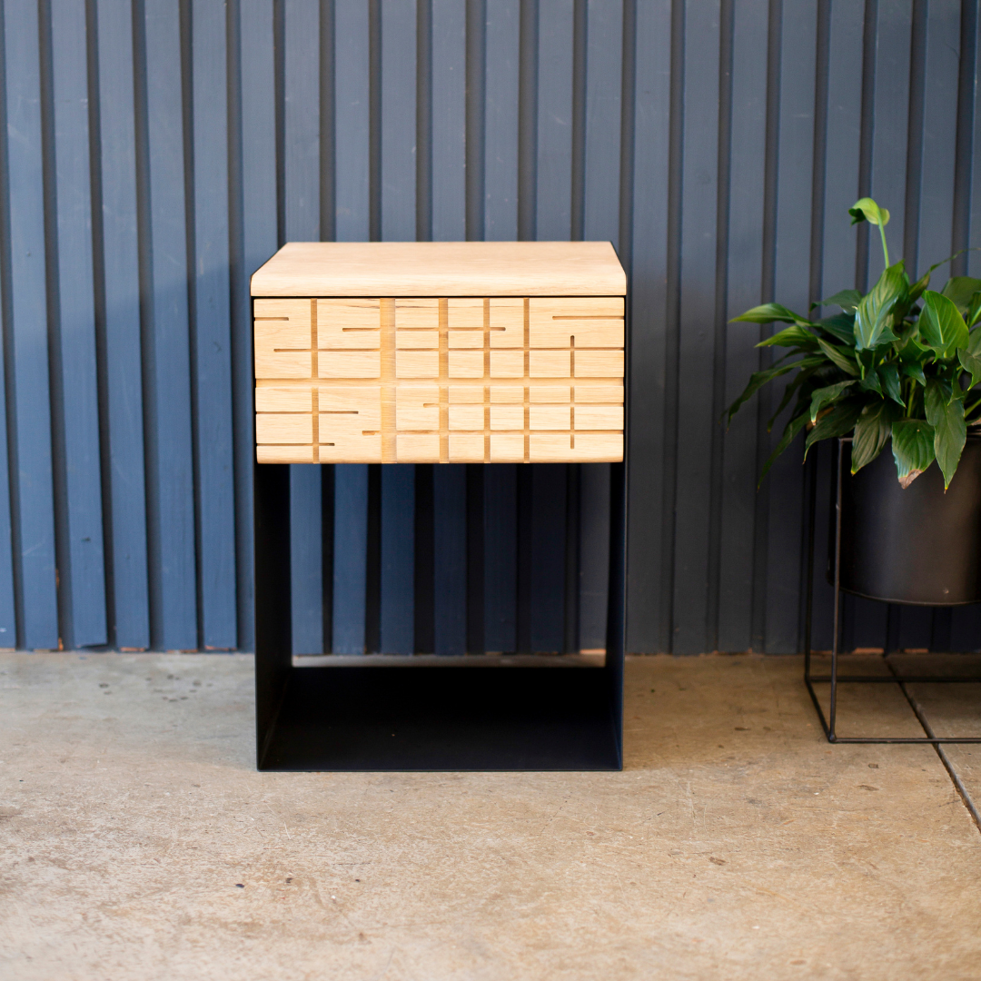 Hatch Bedside Table - Light Oak