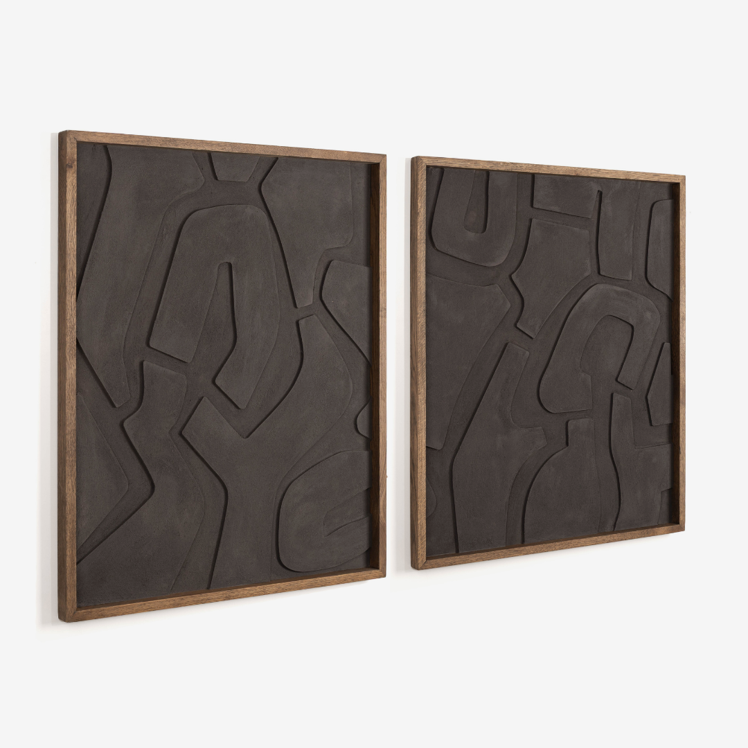 GridLock Textured Wall Art - Set of Two