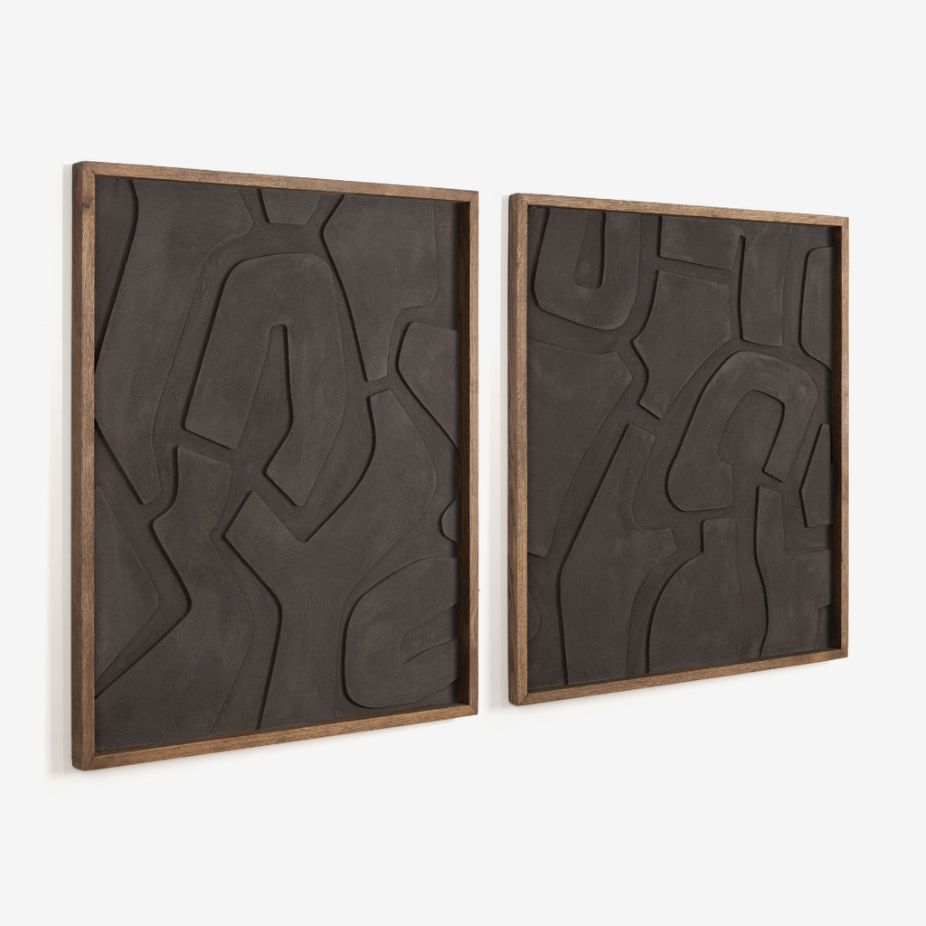 GridLock Textured Wall Art - Set of Two