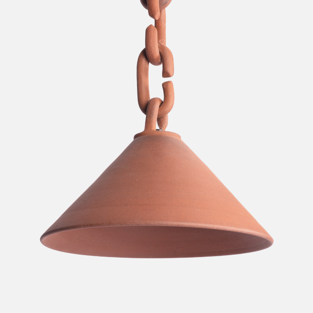 Double Chain Pendant - Terracotta