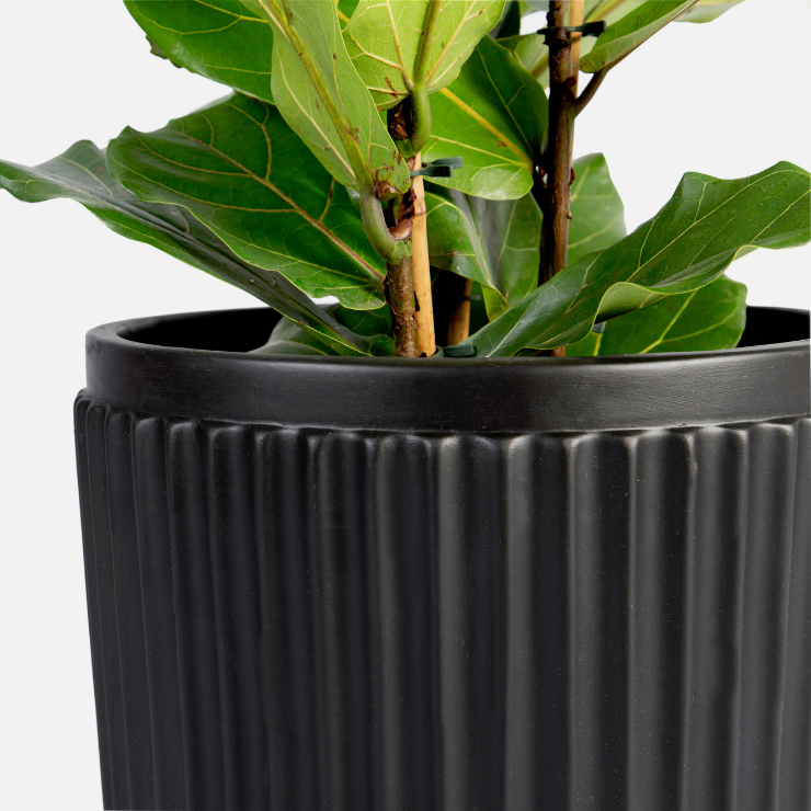 Paris Fluted Planter - Black