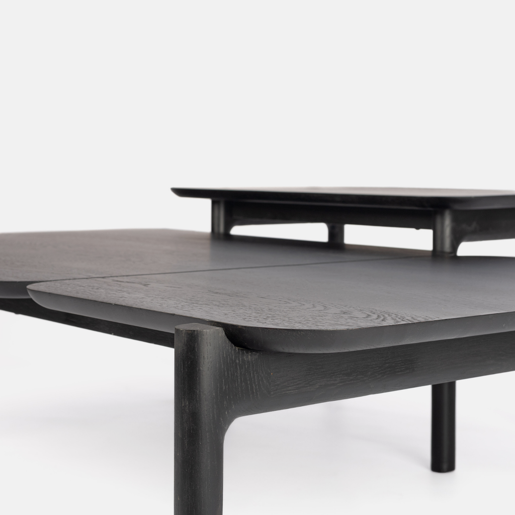 Akari Oversize Nesting Table Set- Ebony Oak