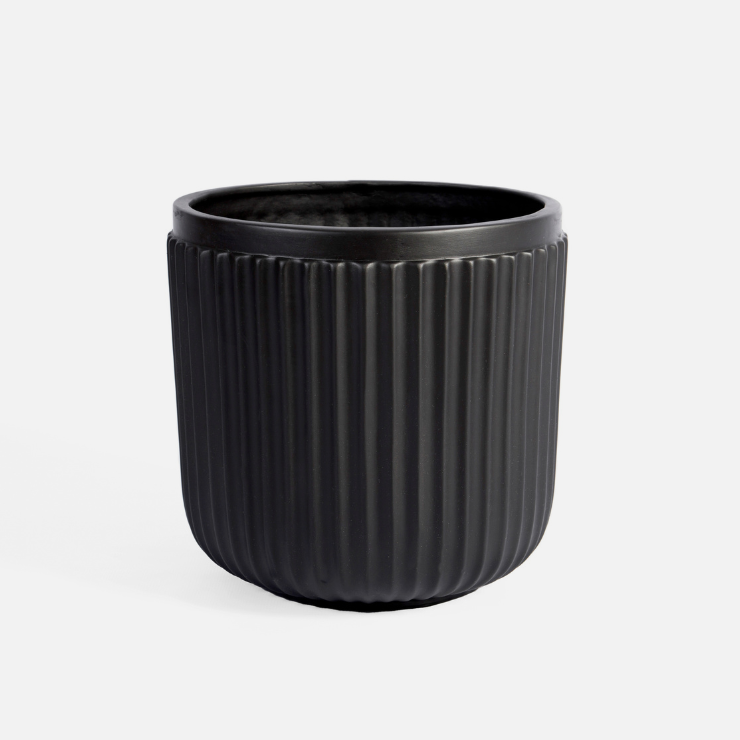 Paris Fluted Planter - Black