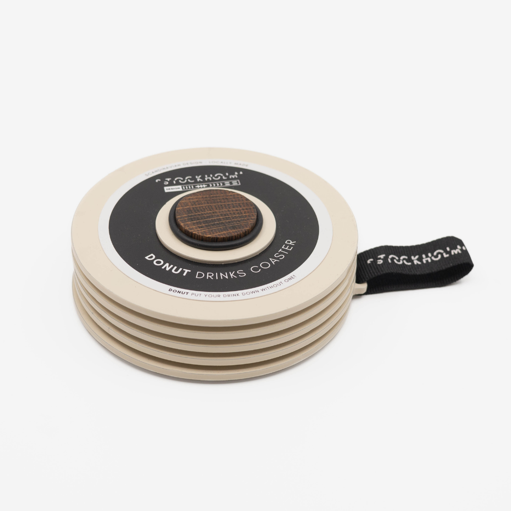 Stockholm Donut Coaster Set - Cream