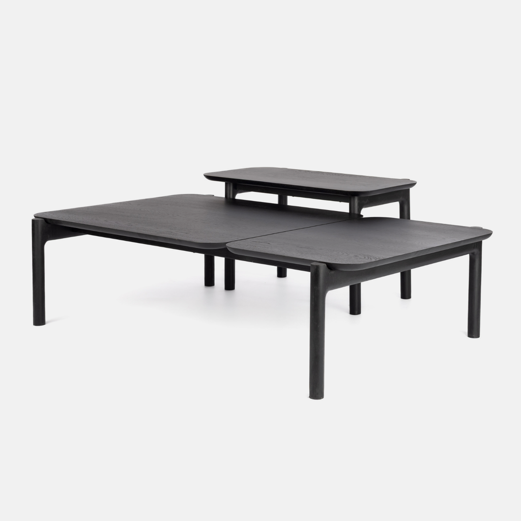 Akari Oversize Nesting Table Set- Ebony Oak