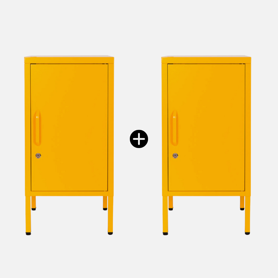 Sugar Cube Side Table - Honey Combo