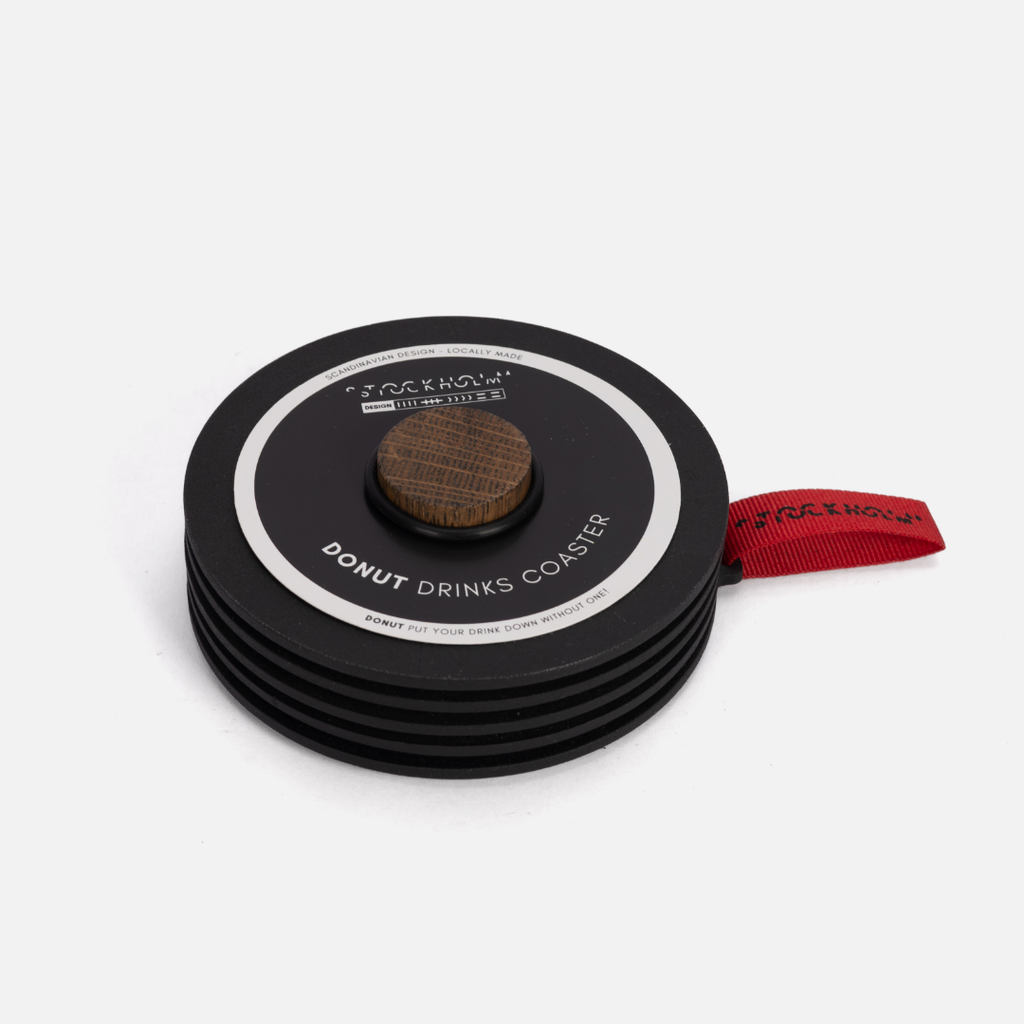 Stockholm Donut Coaster Set - Black