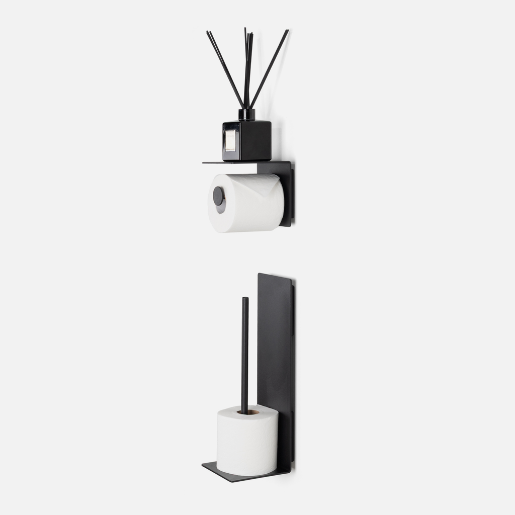 Norr Toilet Roll Holder Set - Black