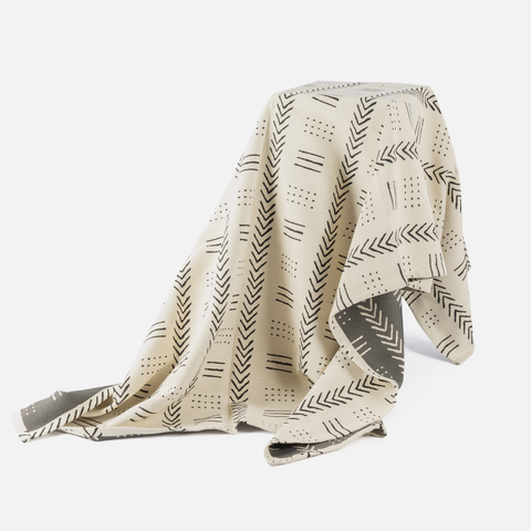 African Mud Cloth Throw - Sudan