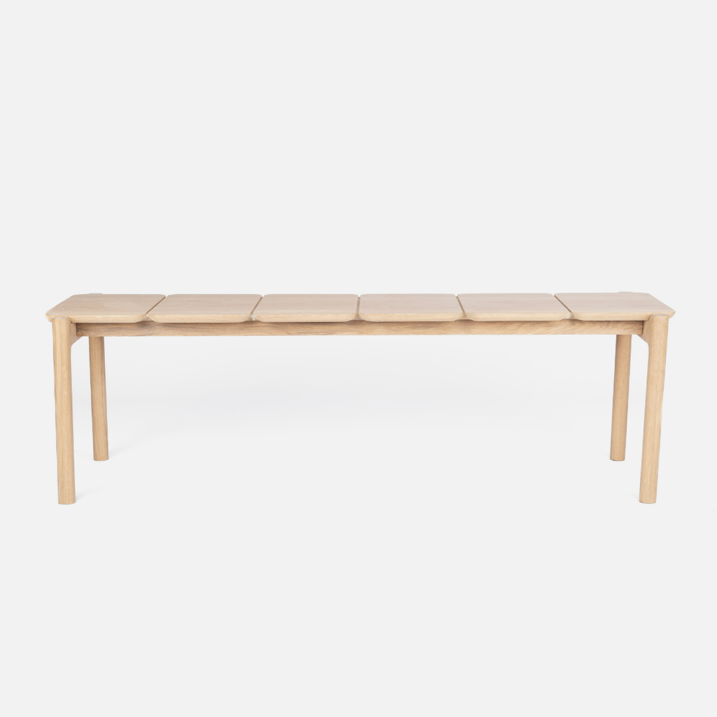 Akari Segmented Bench - Solid Oak