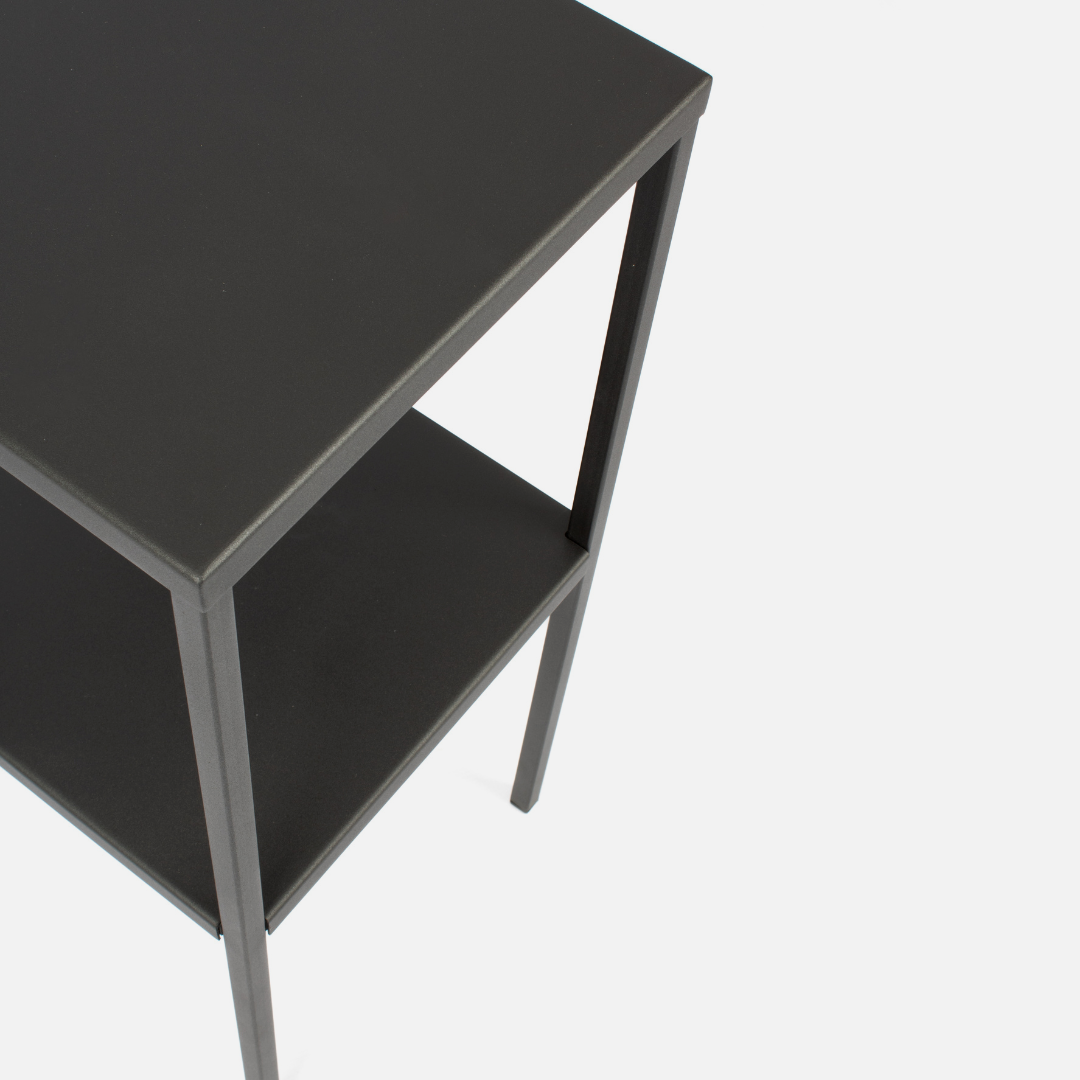 Simple Tall Geo Table - Black