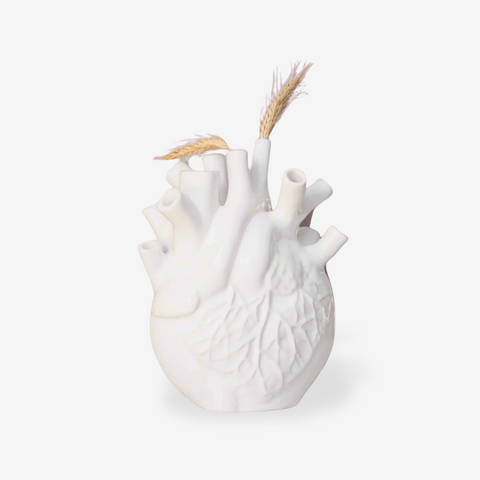 Pumping Heart Vase Medium - White