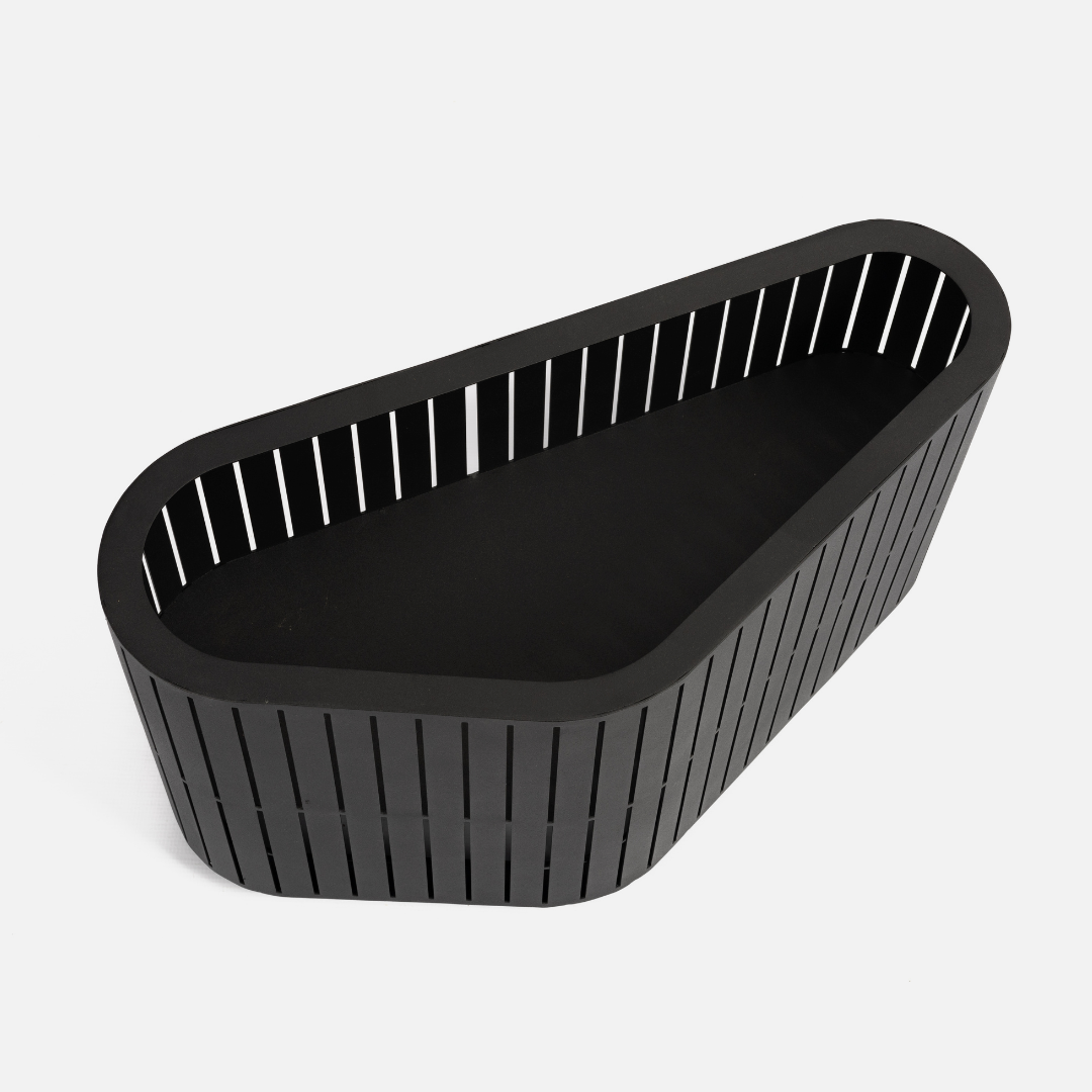 Reeded Floor Planter - Angular