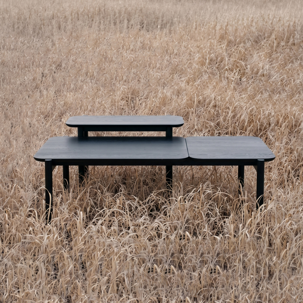 Akari Oversize Nesting Table Set- Ebony Oak