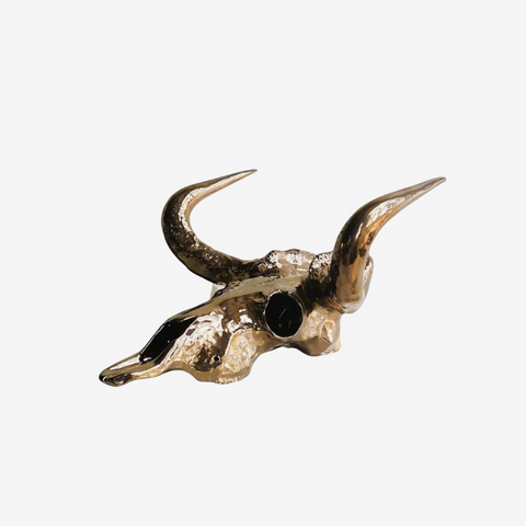 Wildebeest Wall Skull - Bronze