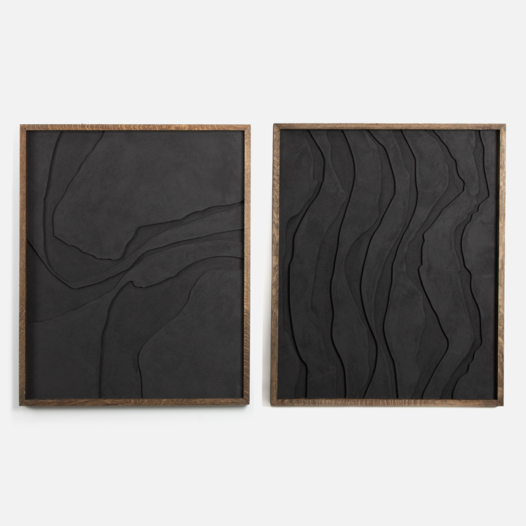 Textured Wall Art - Erode Set of Two