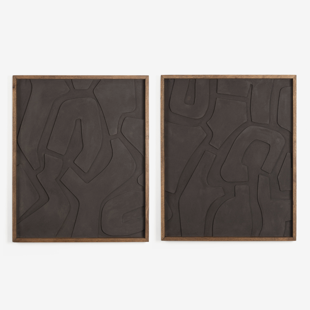 GridLock Textured Wall Art - Set of Two