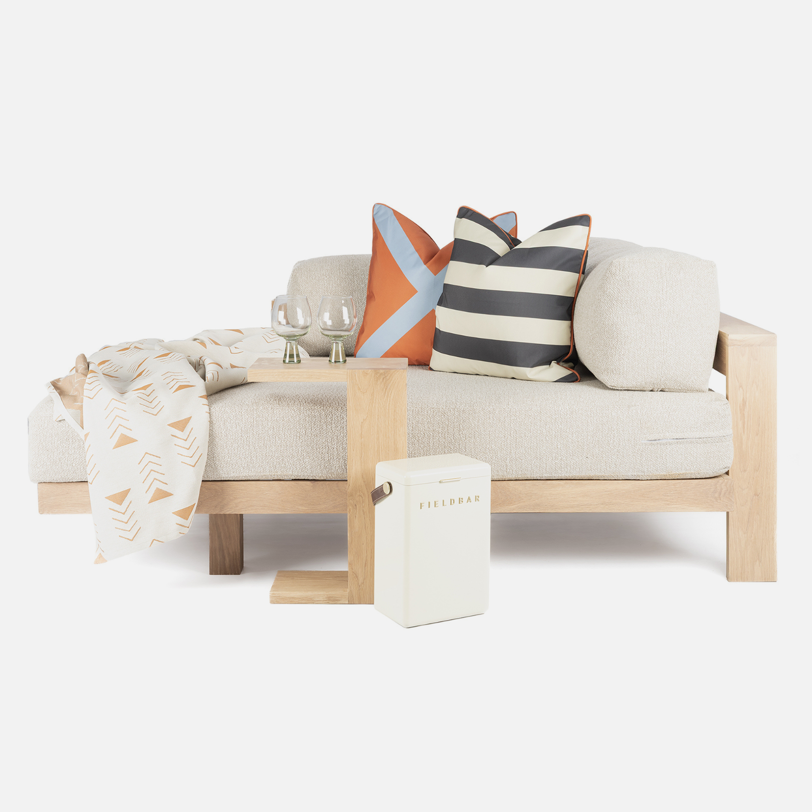 Kumo Daybed + Table - Solid Oak