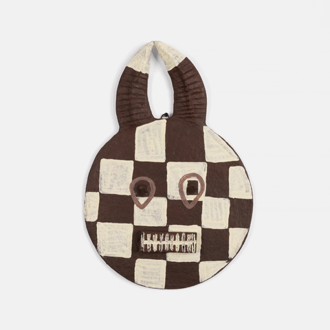 African Mask - Eland | Choc & White