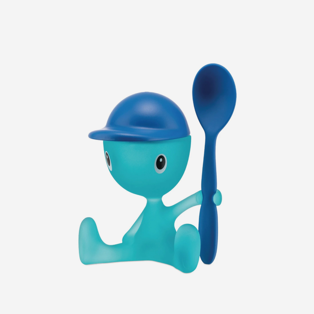 Alessi Cico Egg Cup & Spoon - Blue