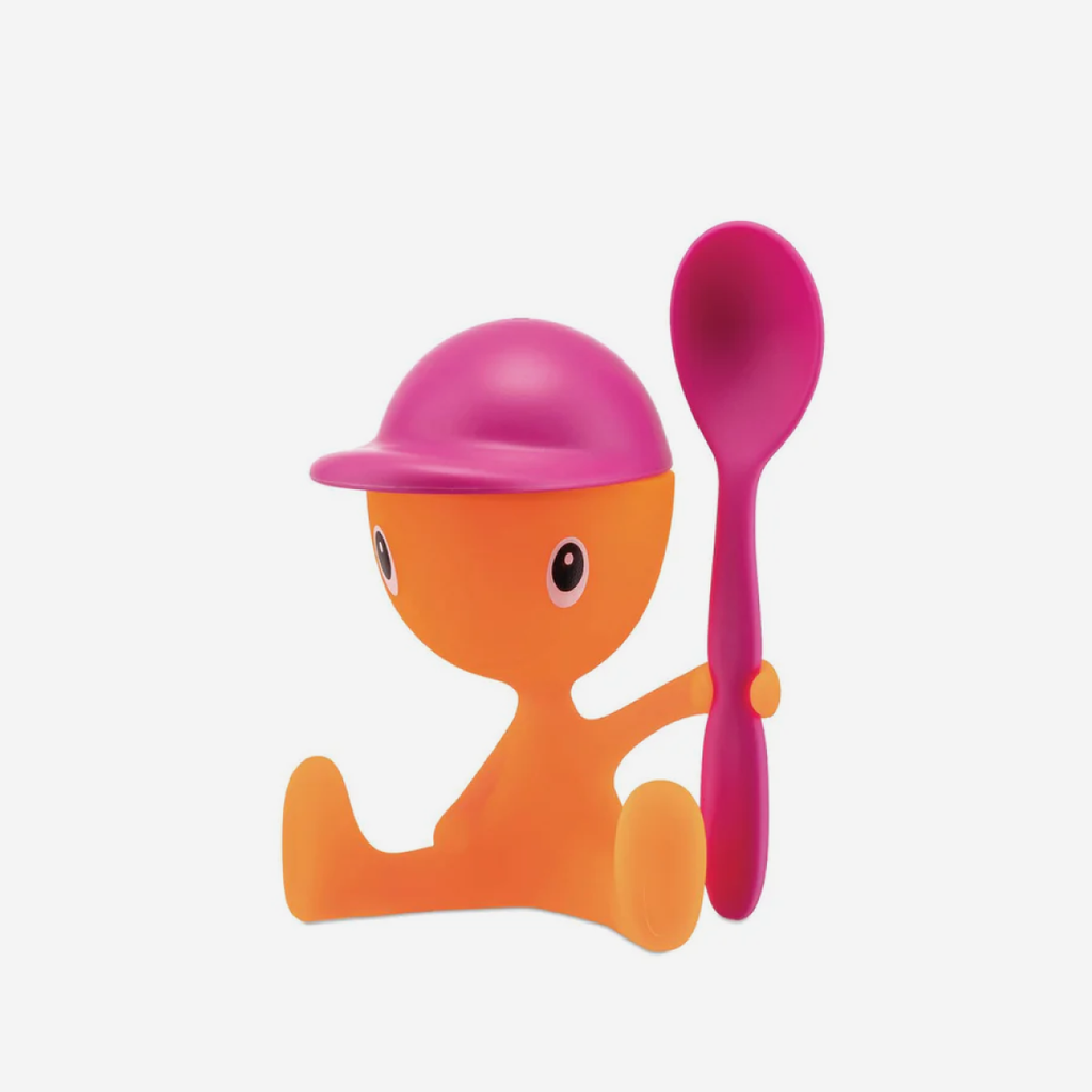 Alessi Cico Egg Cup & Spoon - Pink