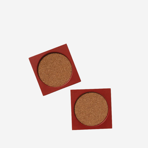 Set Of 2 Core Coasters - Brick