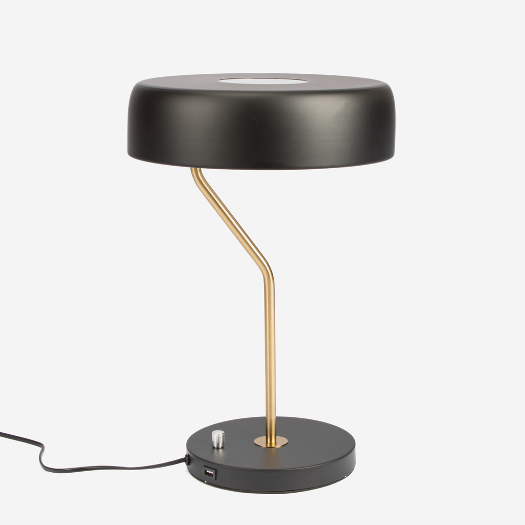 Allegra Table Lamp - Black & Brass