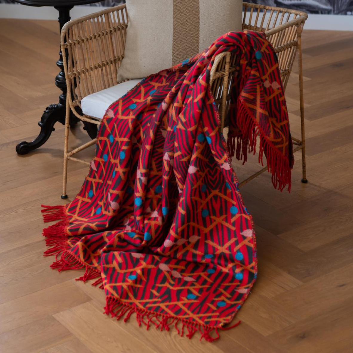 Himba Throw - Red & Old Gold