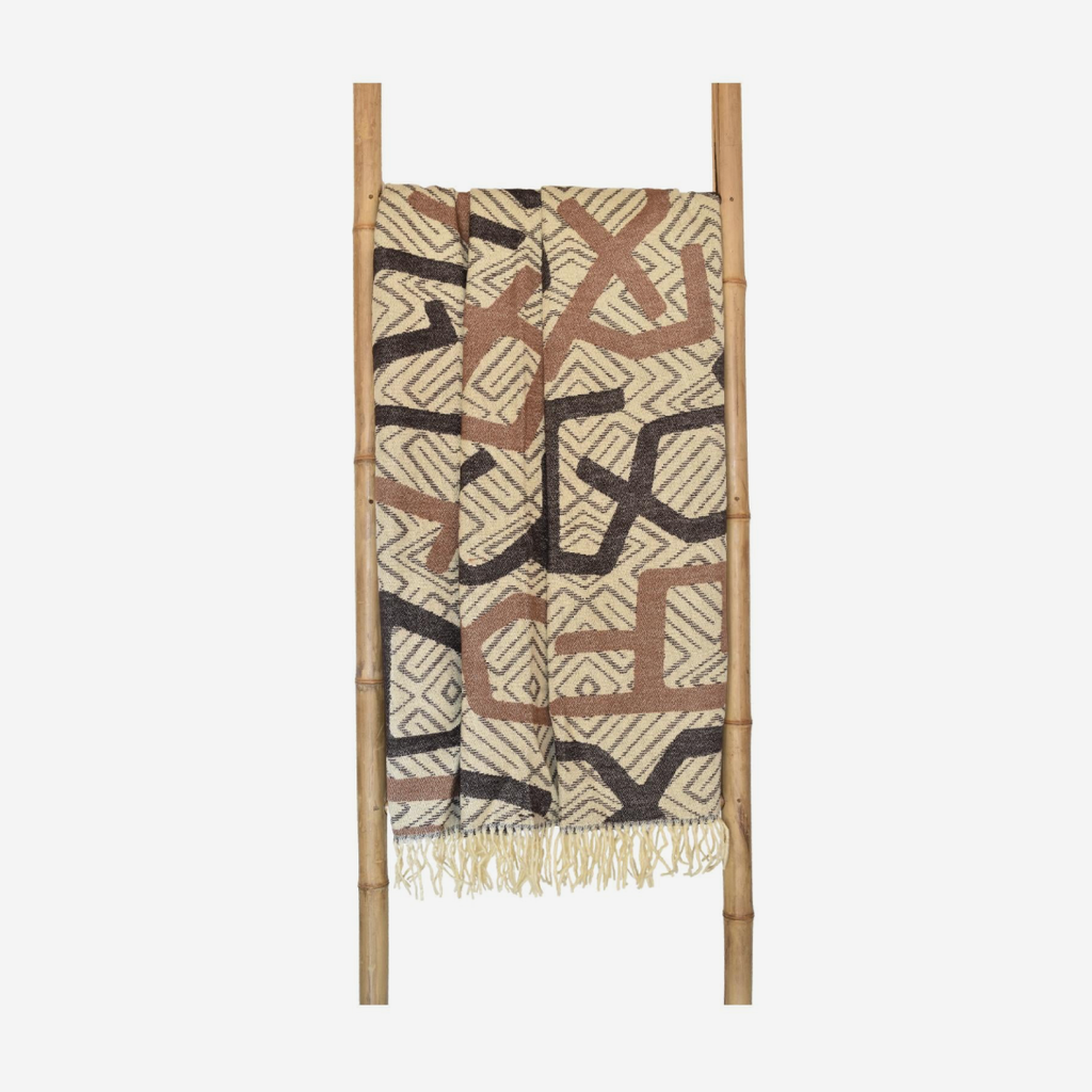 Kuba Modern Throw - Cocoa & Nutmeg