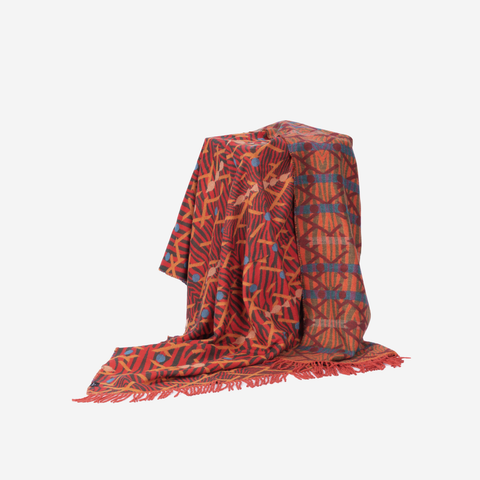Himba Throw - Red & Old Gold