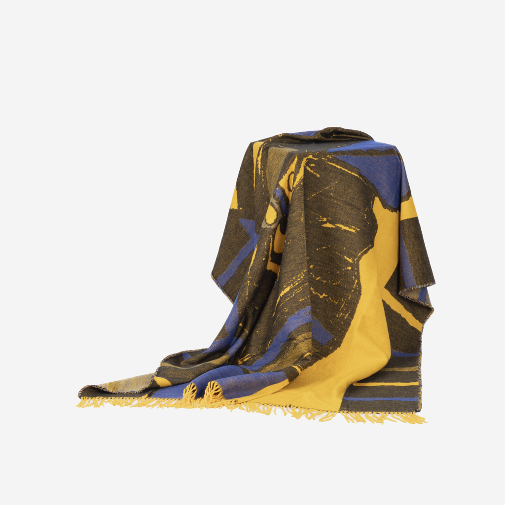 Isibusiso Sabaphansi Throw - Yellow & Old Royal