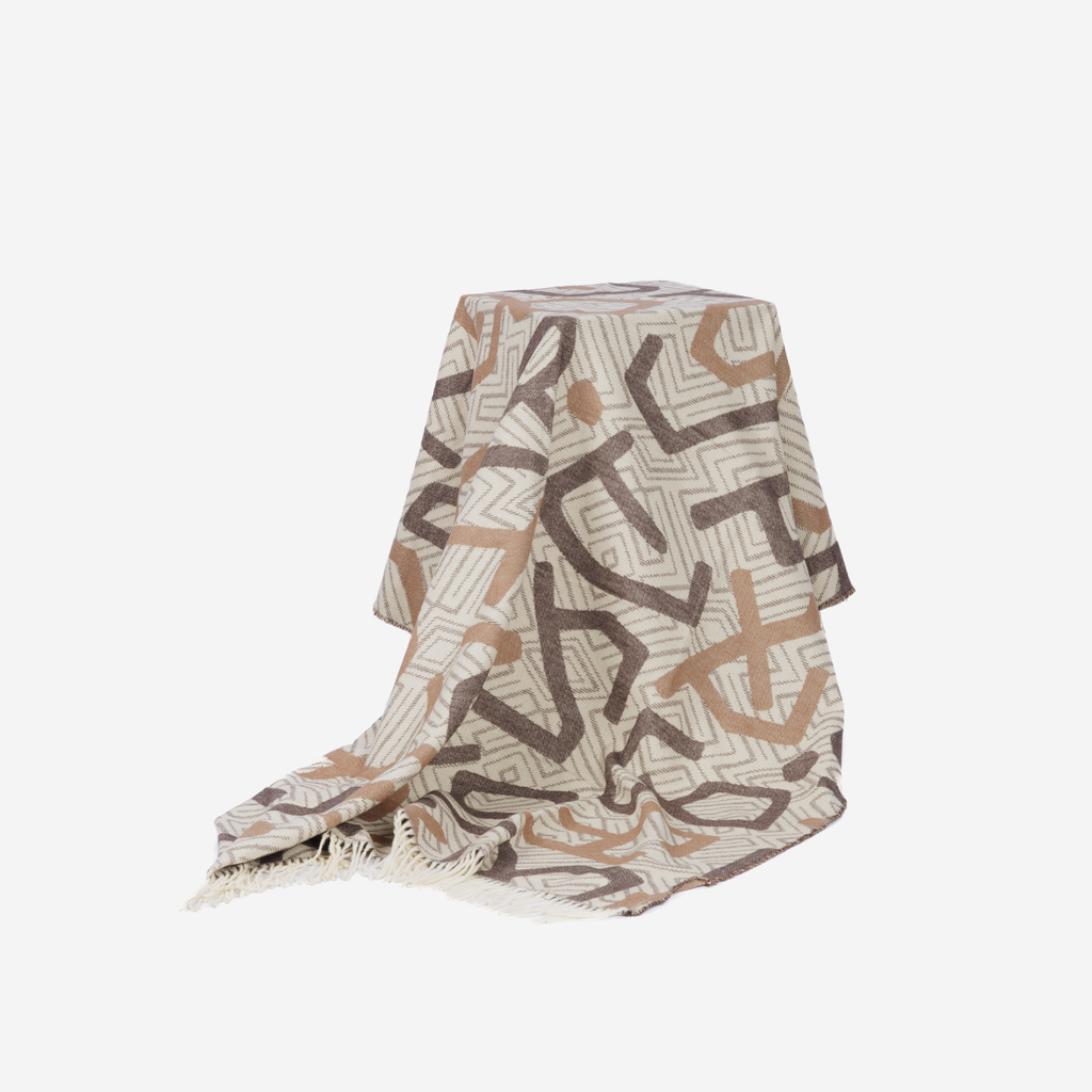 Kuba Modern Throw - Cocoa & Nutmeg