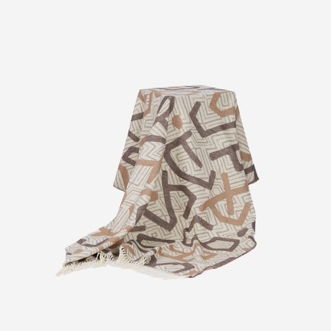 Kuba Modern Throw - Cocoa & Nutmeg