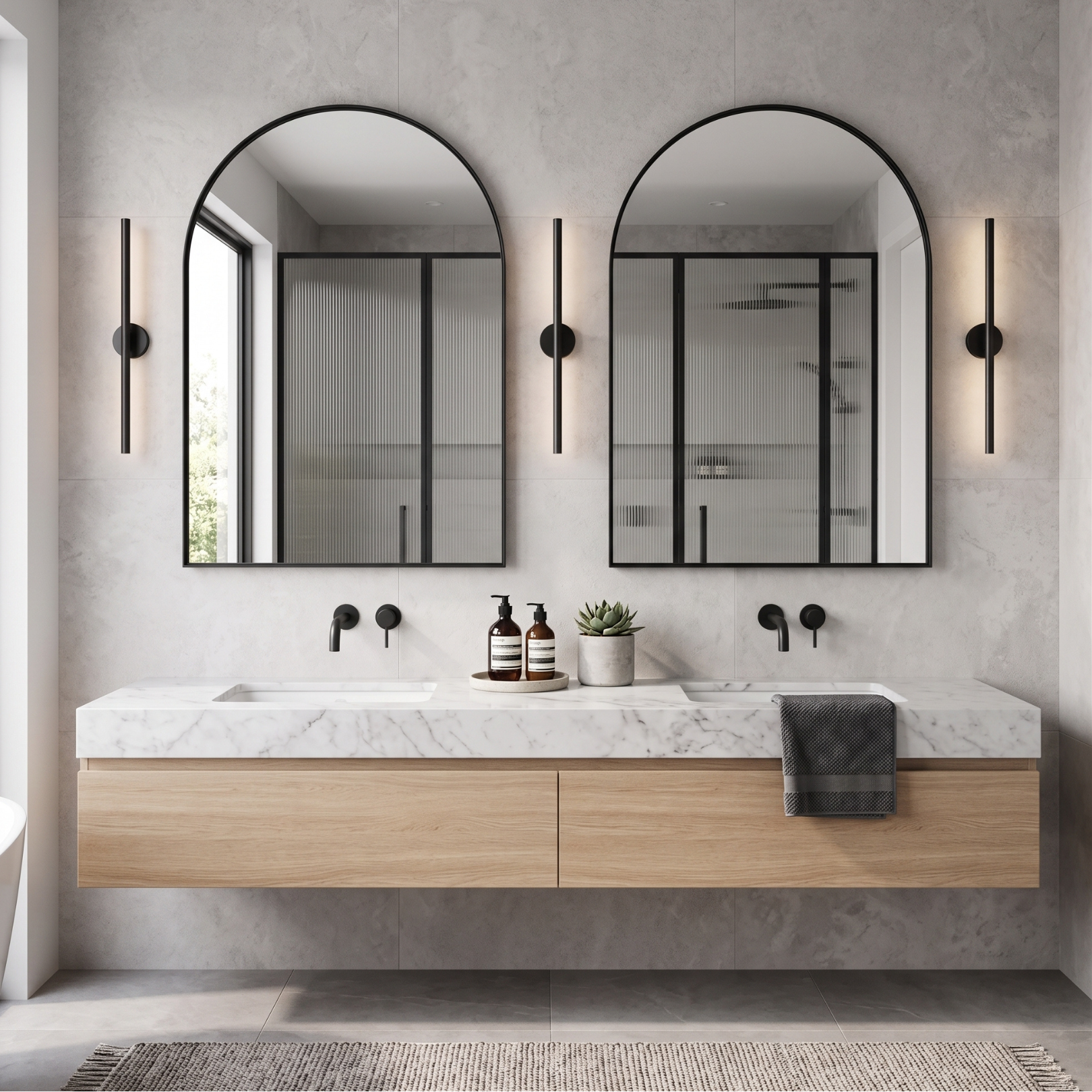 Deep Frame Arch Mirror