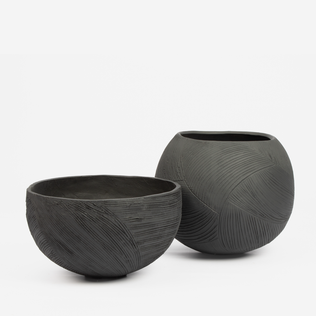 Pumpkin Planter - Scratched Charcoal