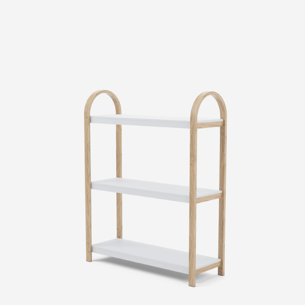 Bellwood Freestanding Shelf 3 Tier - White & Natural