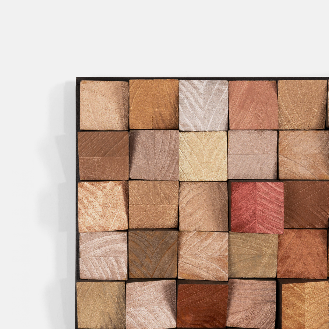 Blocks Wall Art - Liquid Metal
