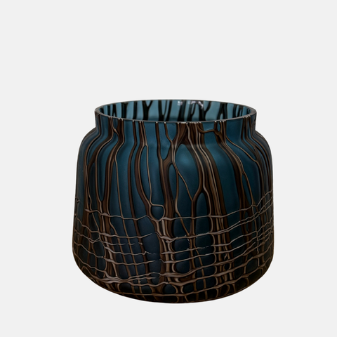 Cocoa Ripple Vase - Short