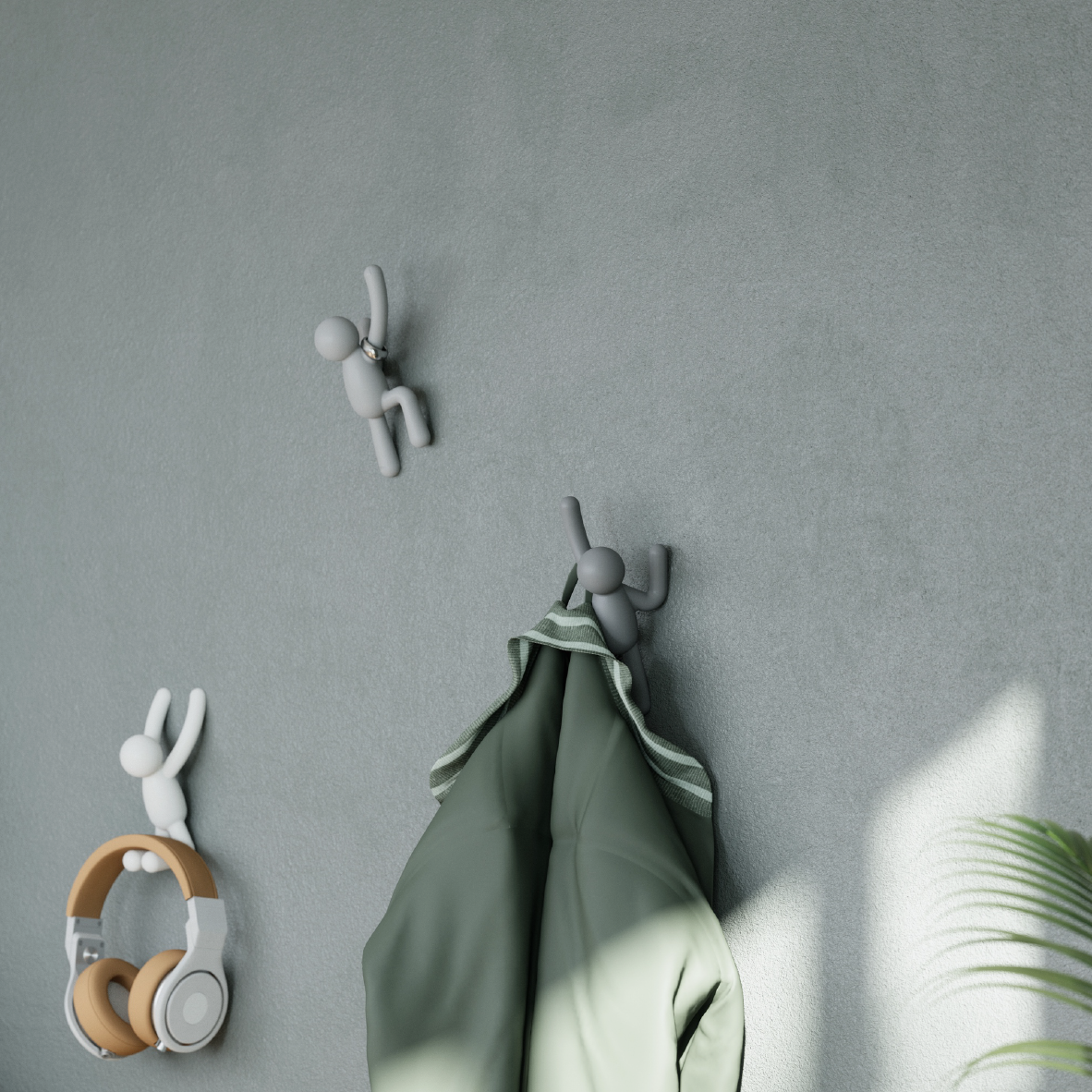 Buddy Wall Hooks - Grey