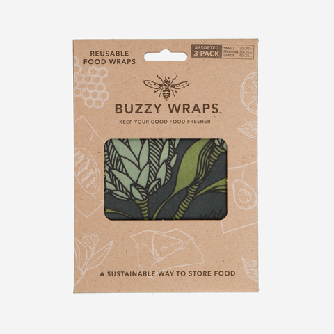 Buzzy Wraps Gift Set - Protea Blue On Gunmetal