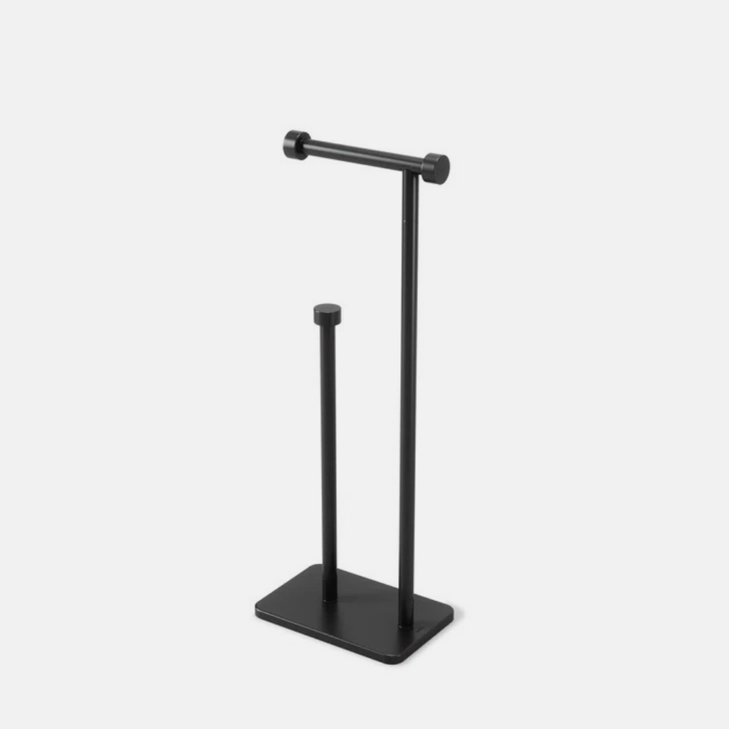 Cappa Toilet Paper Holder & Reserve - Black