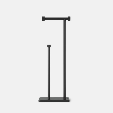 Cappa Toilet Paper Holder & Reserve - Black