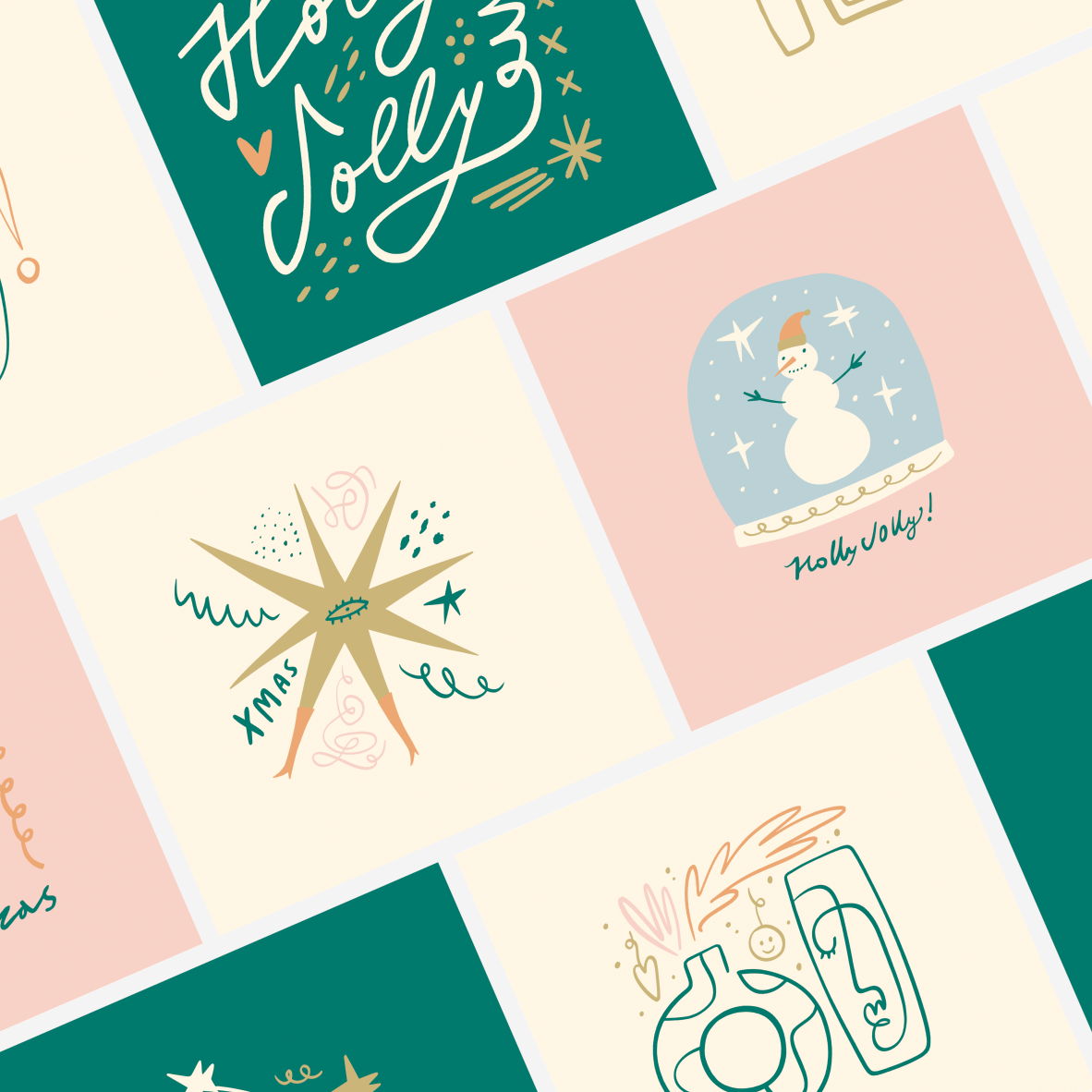 Christmas Greeting Cards - Set Of 13