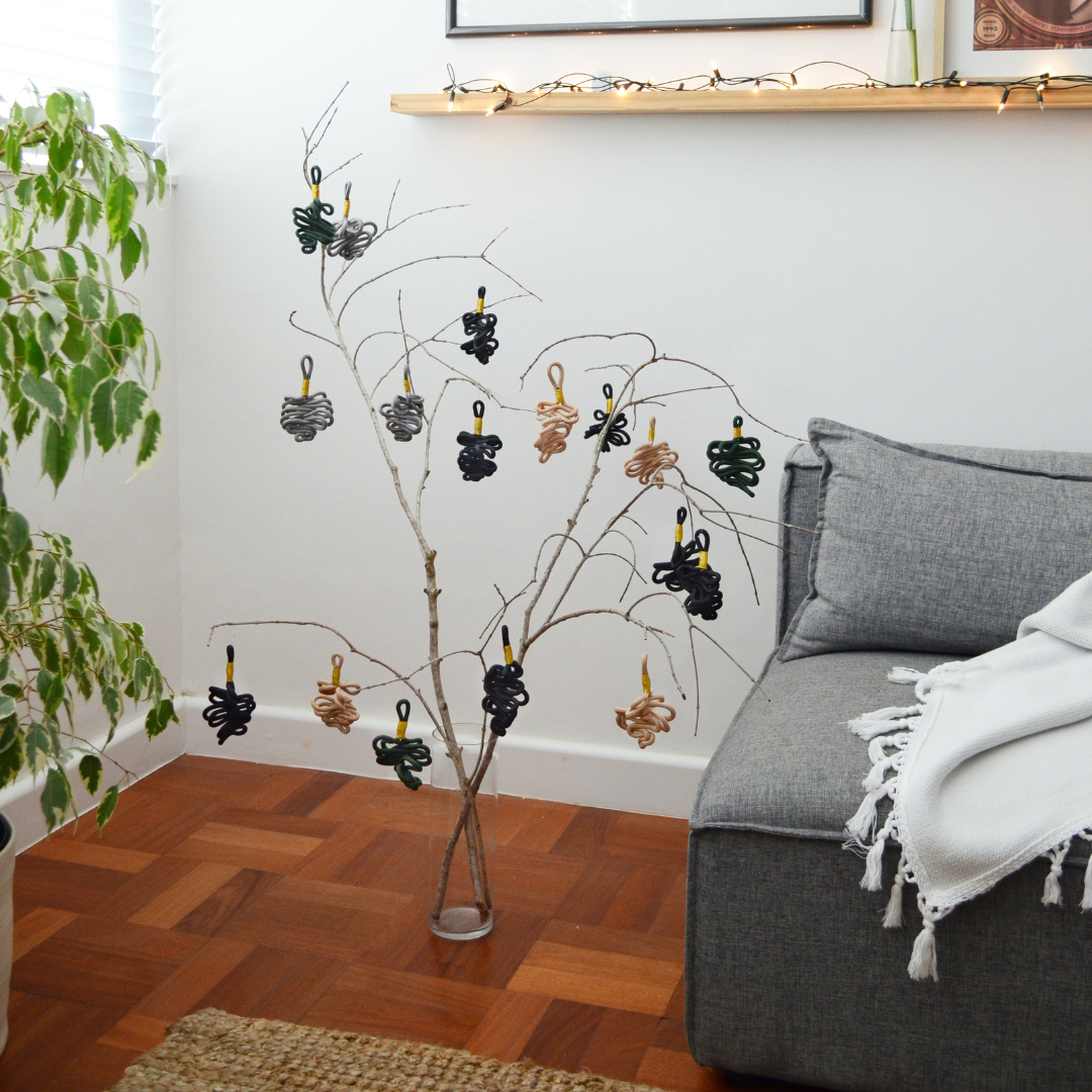 Christmas Decorations (Set of 4) - Black