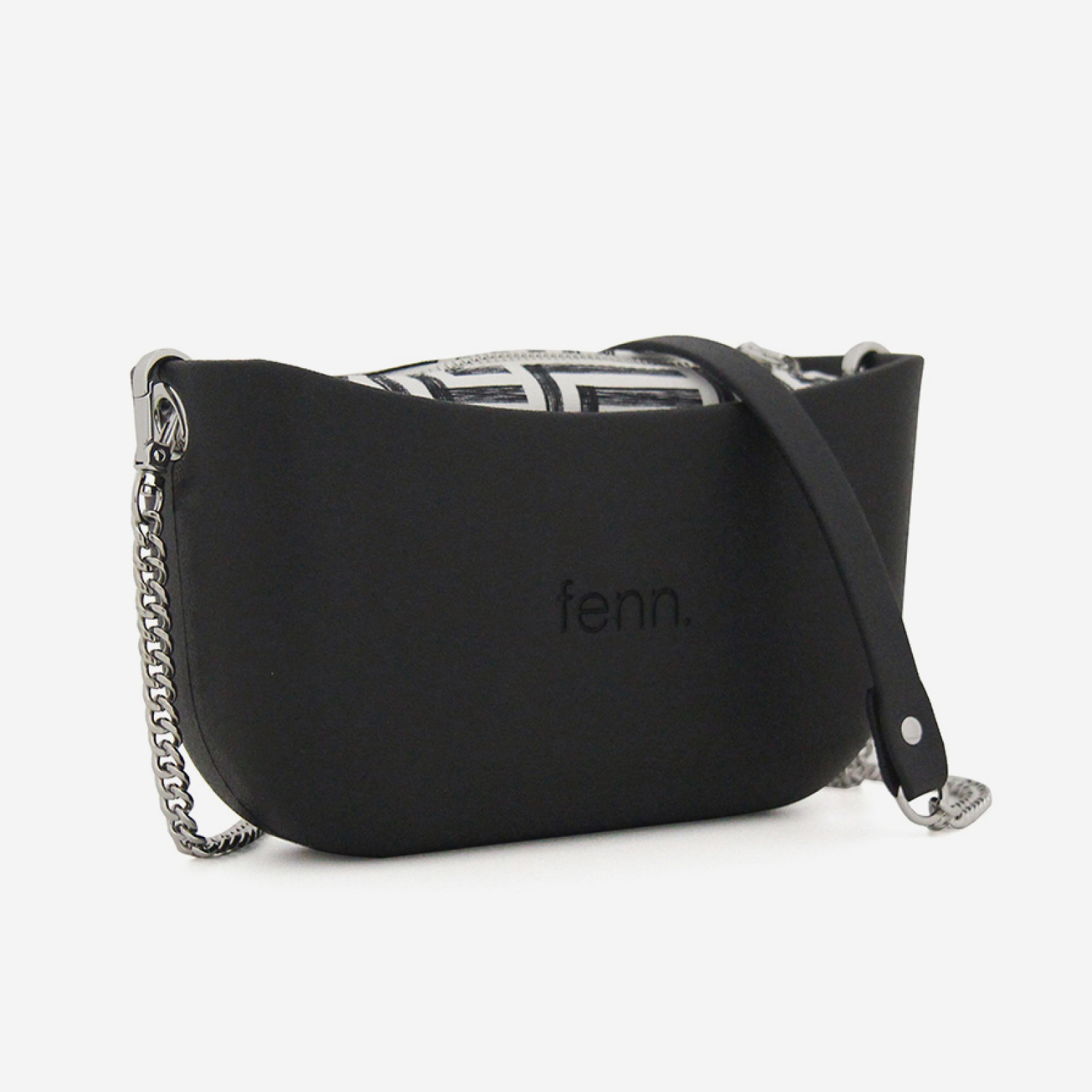 Classic Handbag - Black - Silver Chain